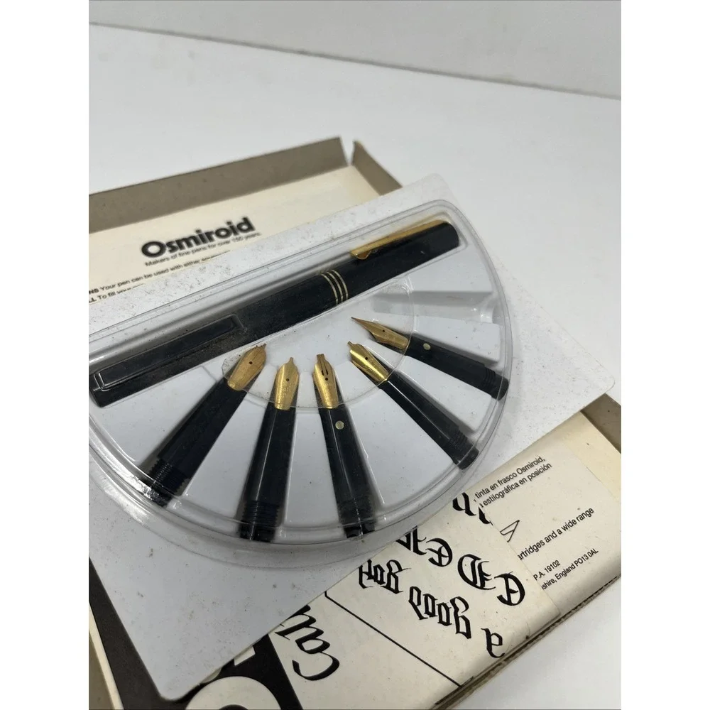 Osmiroid Deluxe Calligraphy Fountain Pen Set MISSING One